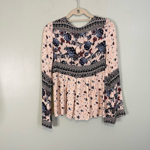 Kim Gravel Bellisima Boho Top Small Pink Floral Tassel Feminine Romantic NWT - Picture 3 of 10